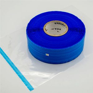 Fita de vedação de saco resselável antiestático de filme azul